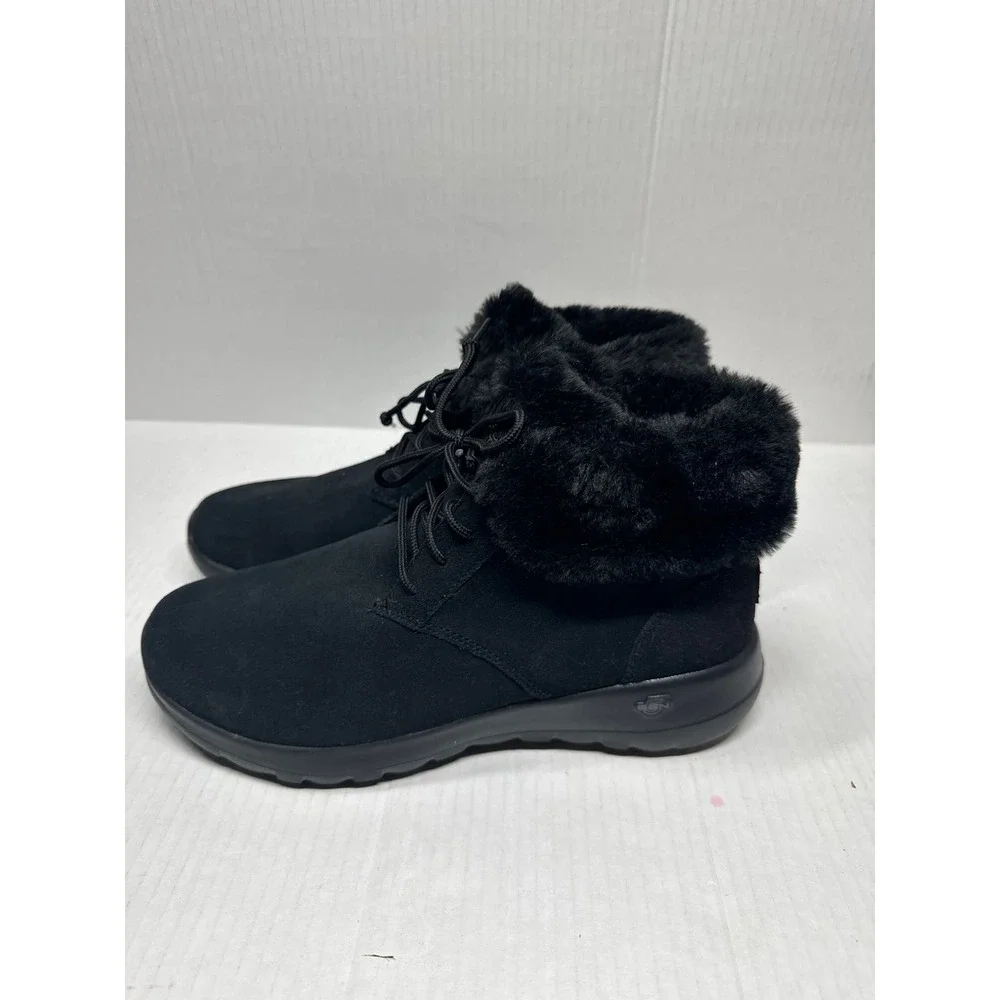 Skechers Women's‎ Performance On-The-Go Joy Bootie Black Shearling 15506 Size 9